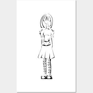 Cute girl illustration Posters and Art